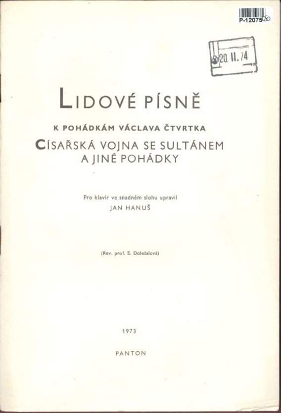 Lidové písně k pohádkám Václava Čtvrtlíka