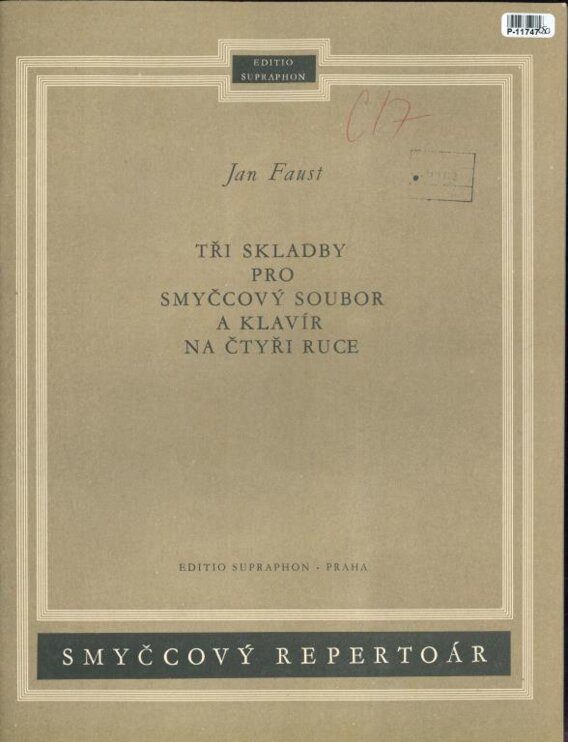 Tři skladby pro smyčcový soubor a klavír na čtyři ruce