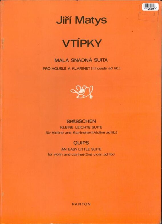 Vtípky - malá snadná suita pro housle a klarinet