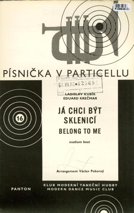 Písnička v particellu - Já chci být sklenicí