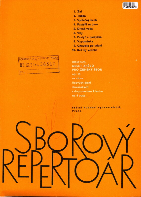 Sborový repertoár - Lidové písně