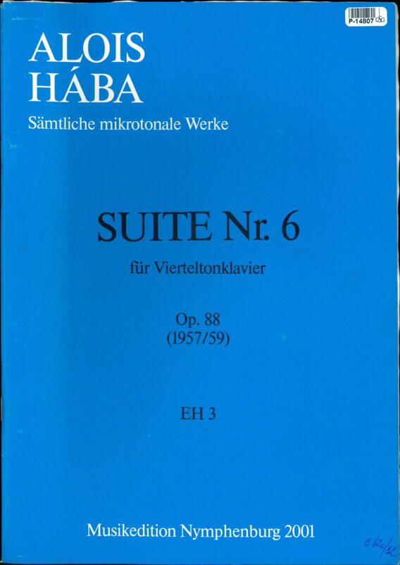 Suite Nr. 6 für Vierteltonklavier