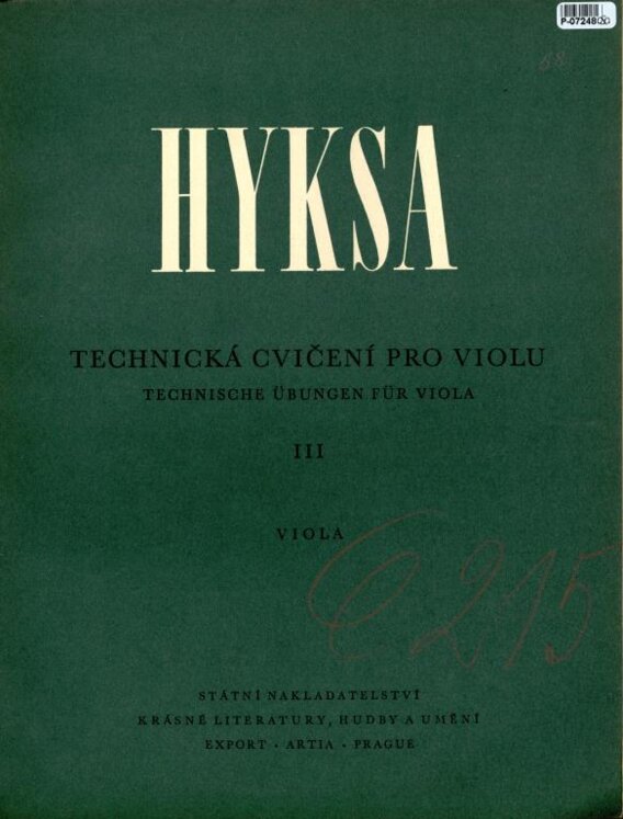 Technická cvičení pro violu III.