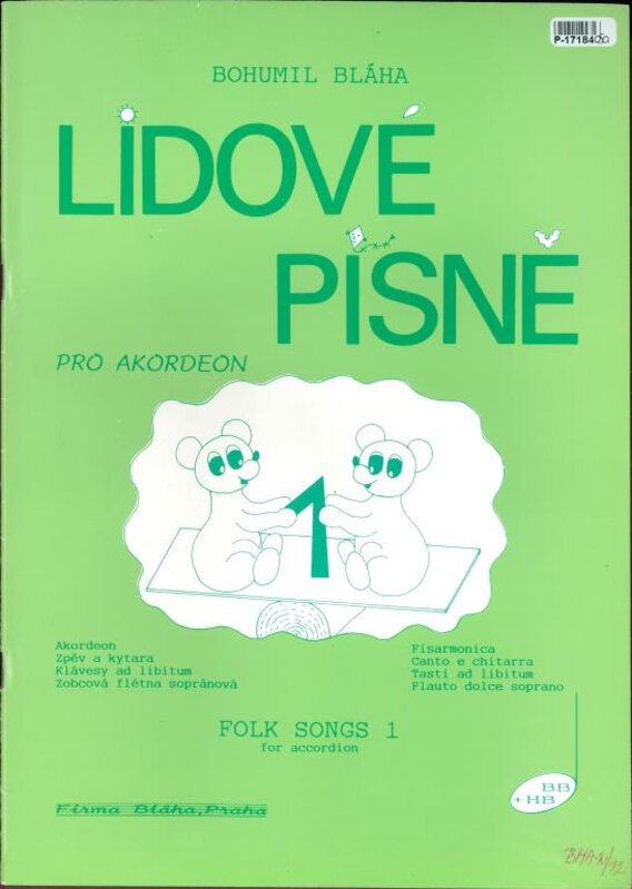 Lidové písně pro akordeon 1