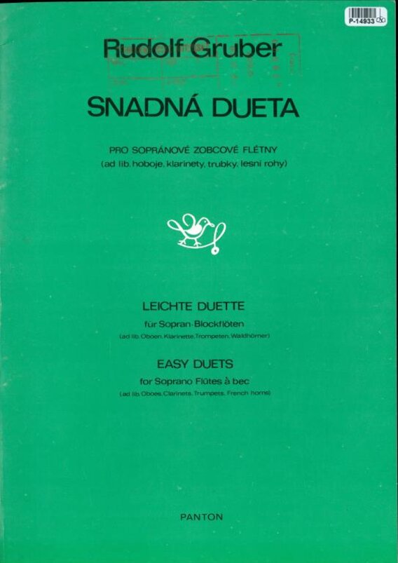 Snadná dueta pro sopránové zobcové flétny