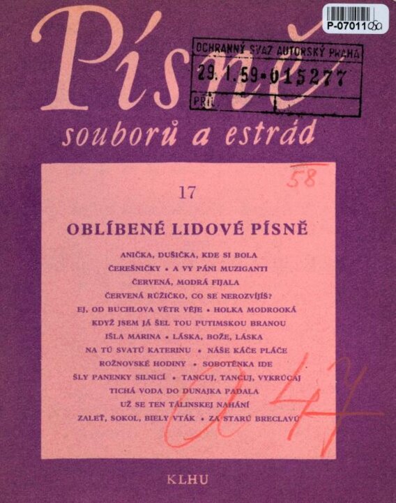 Písně souborů a estrád 17