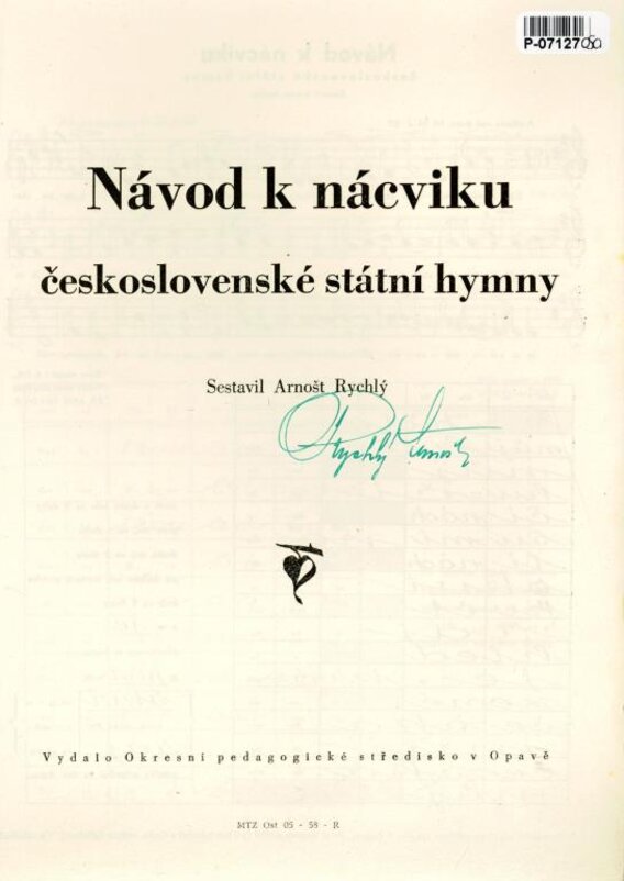 Návod k nácviku československé státní hymny