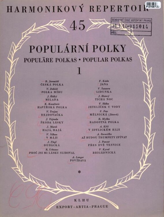 Harmonikový repertoir 45 - Populární polky 1