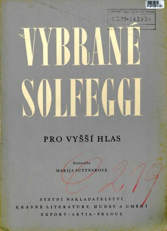 Vybrané solfeggi pro vyšší hlas
