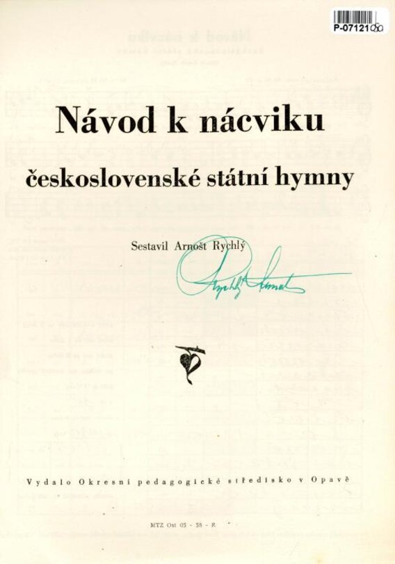 Návod k nácviku československé státní hymny