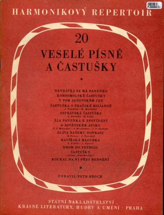 Harmonikový repertoir 20 - Veselé písně a častušky