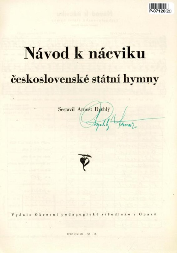 Návod k nácviku československé státní hymny