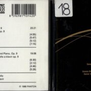 Kabeláč - Sonata fo cello and piano, op.9, Hanuš - Sonata rhapsody for cello and piano, op. 9