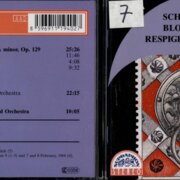 Schuman - Cello concerto, Bloch - Schelomo, Respighi - Adante con variazioni