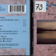Dvořák Concerto in A minor for violin and orchestra, Op. 53, Suk  Fantasy in G minor for violin and orchestra, Op. 24