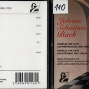 Johann Sebastian Bach - Sonatas for flute and harpsichord, Sonatas for flute and continuo