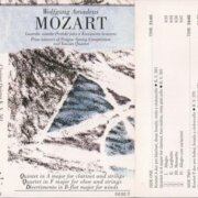 Quintet in A major for clarinet and strings, Quartet in F major for oboe and strings, Divertimento in B-flat major for winds