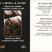 Koncert pro cembalo a smyčcový orchestr g moll, Koncert pro flétnu a smyčcový orchestr G dur