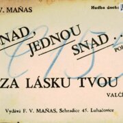 Snad, jednou snad..., Za lásku tvou