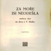 Za moře jsi neodešla