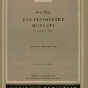 Dva staročeské menuety
