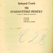 Tři starosvětské písničky