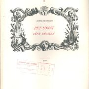 Musica viva historica 51 - Pět sonát