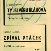 Hudba dechová - Ty jsi věru bláhová, Zpíval ptáček