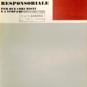 Partitura - Canto responsoriale