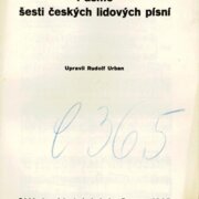 Pásmo šesti českých lidových písní