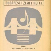 Müsorfüzet - Budapesti zenei hetek