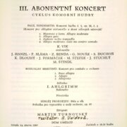 Česká filharmonie - III. Abonentní koncert