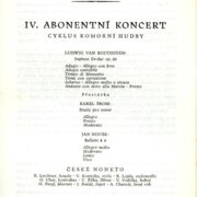Česká filharmonie - IV. Abonentní koncert