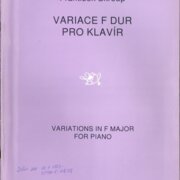 Variace F dur pro klavír