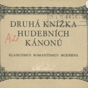 Druhá knížka hudebních kánonů