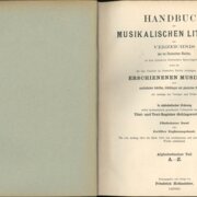 Handbuch der musikalischen Literatur
