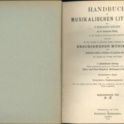 Handbuch der musikalischen Literatur