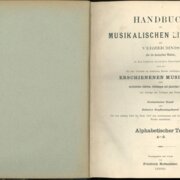 Handbuch der musikalischen Literatur