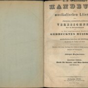 Handbuch der musikalischen Literatur
