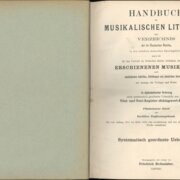 Handbuch der musikalischen Literatur