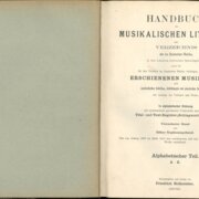 Handbuch der musikalischen Literatur
