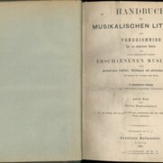Handbuch der musikalischen Literatur