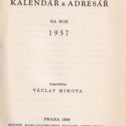 Hudební kalendář a adresář na rok 1957