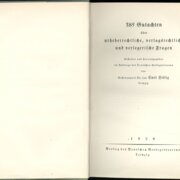 385 Gutachten über urheberrechtliche, verlagsrechtliche und verlegerifche Fragen