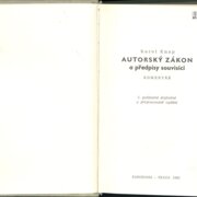 Autorský zákon a předpisy souvicící