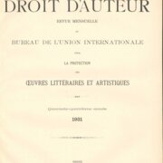 Le Droit d'Auteur