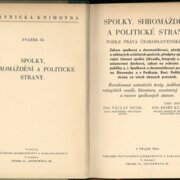 SPOLKY, SHROMÁŽDĚNÍ A POLITICKÉ STRANY