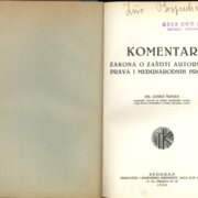 Komentar zakona o zaštiti autorskog prava i medunarodnih propisa