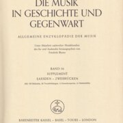 Die Musik in Geschichte und Gegenwart