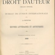 Le Droit d'Auteur